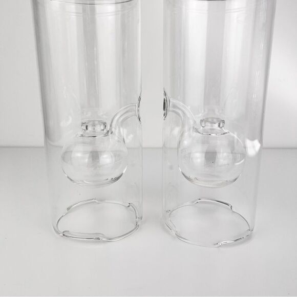 Set of 2 Wolfard Glass Blowing Company - Hand Blown Glass - Oil Lamps - Picture 3 of 8